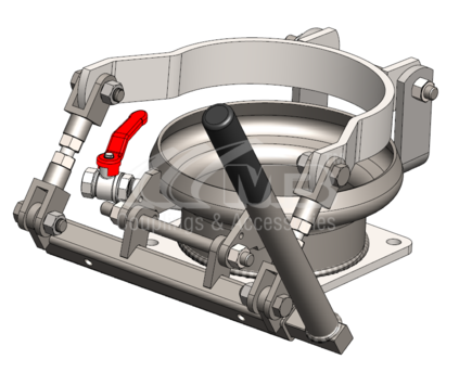 QUICK ATTACHER WITH 6'' L TYPE FEMALE WITH VALVE ( SHORT STYLE ) 