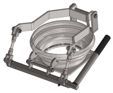 QUICK ATTACHER WITH 8'' L TYPE FEMALE WITHOUT VALVE ( SHORT STYLE ) 